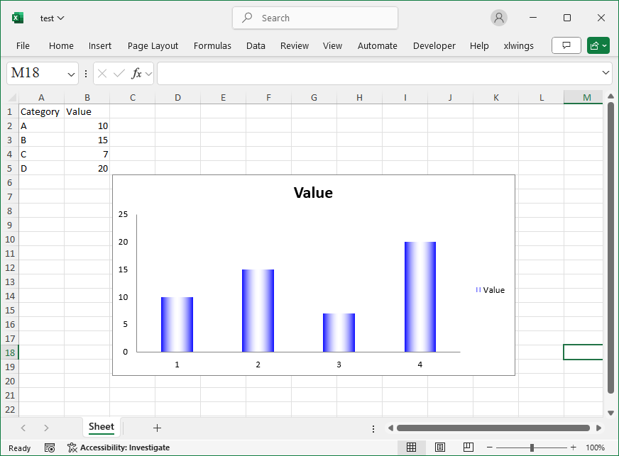 Excel Chart AI Tool Example 1