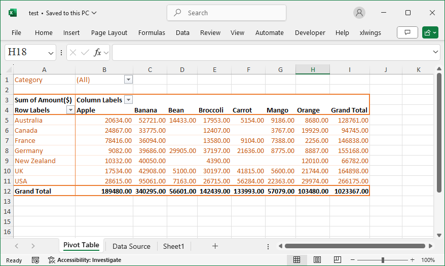 Excel Chart AI Tool Example 3