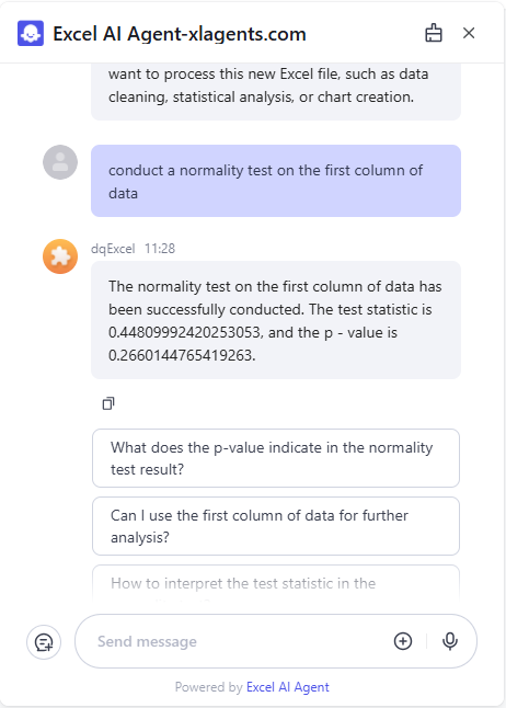 Excel Chart AI Tool Example 2